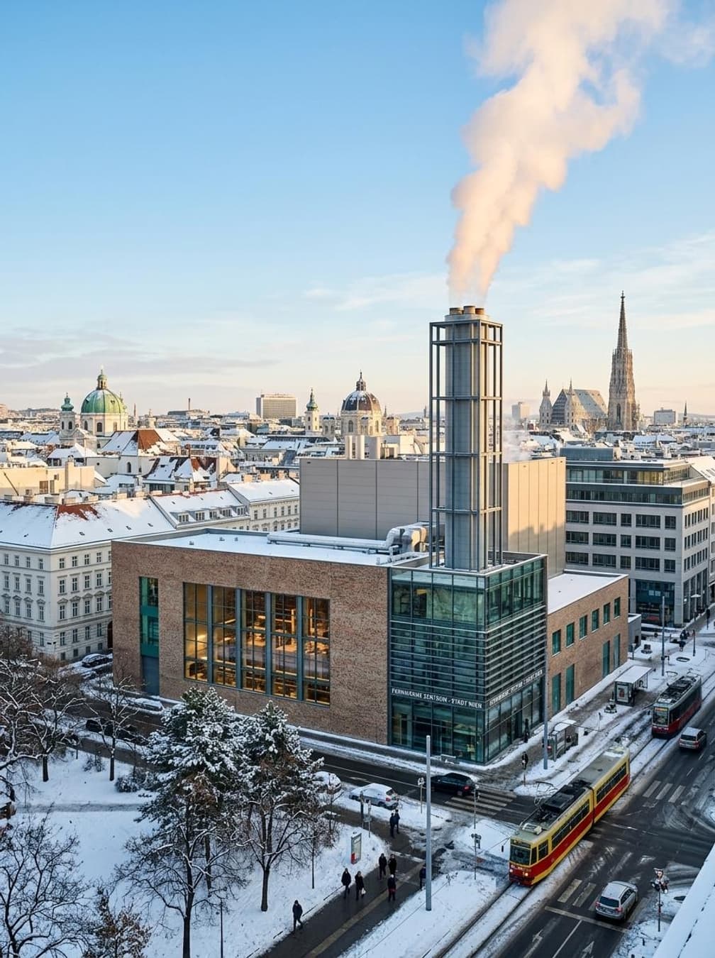 Modern district heating infrastructure in a Central European city